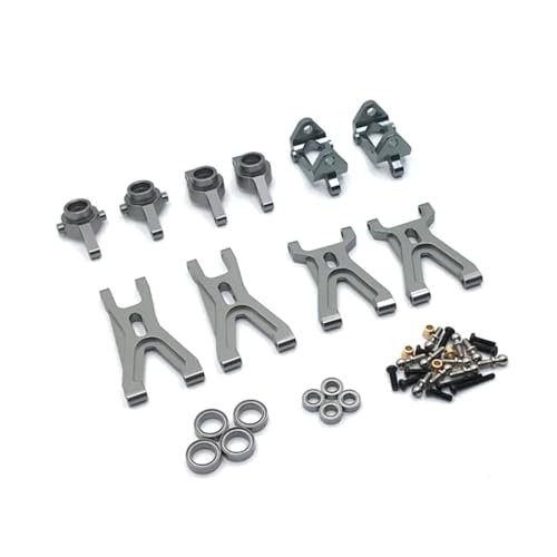 Für WLtoys 1/18 A949 A959 A969 A979 K929 RC Teile Metall Upgrade Schwinge Lenkung Cup Lager 7 Stück Set Modifizierte Teile RC Ersatzteile(White) von QWHTYO