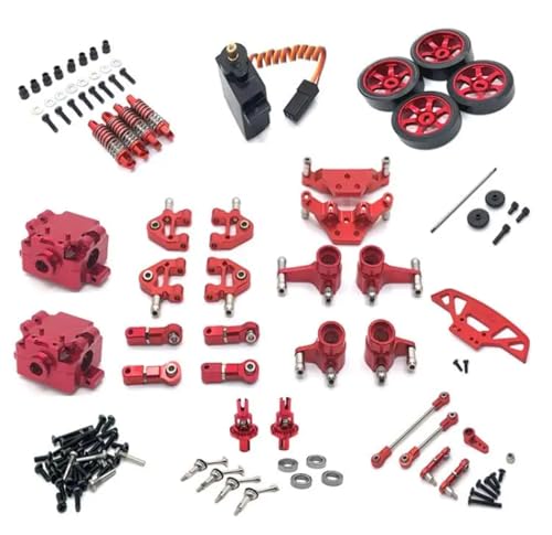 Für WLtoys 1/28 1/28 284131 K969 K979 K989 K999 RC Ersatzteile Metall Upgrade Kit Änderung Zubehör RC Ersatzteile(Red) von QWHTYO