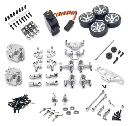 Für WLtoys 1/28 1/28 284131 K969 K979 K989 K999 RC Ersatzteile Metall Upgrade Kit Änderung Zubehör RC Ersatzteile(Silver) von QWHTYO
