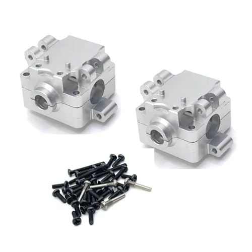 Für WLtoys 1/28 K969 K979 K989 K999 P929 P939 284131 284010 284161 2PCS RC Teile Metall Upgrade Getriebe Ersatz Teile RC Ersatzteile(Silver) von QWHTYO