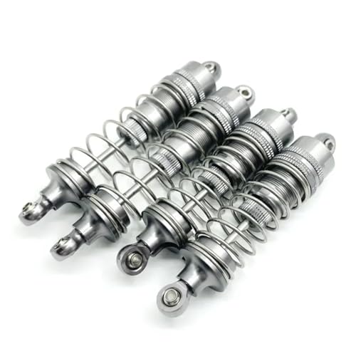Für WLtoys 104001 1/10 RC Upgrades Teile 4 Pcs Metall Stoßdämpfer Dämpfer Änderung Zubehör RC Ersatzteile(White) von QWHTYO
