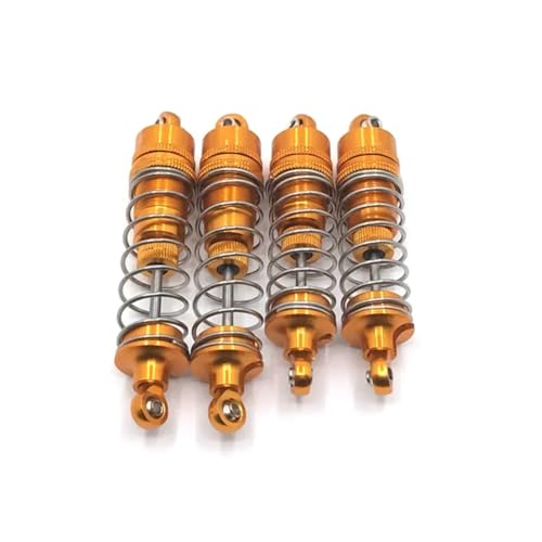 Für WLtoys 104001 1/10 RC Upgrades Teile 4 Pcs Metall Stoßdämpfer Dämpfer Änderung Zubehör RC Ersatzteile(Yellow) von QWHTYO