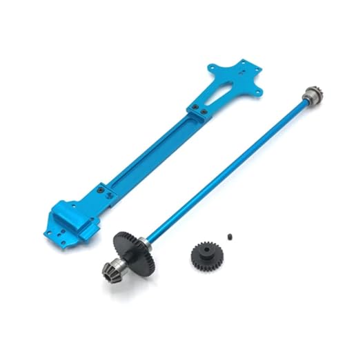 Für WLtoys 124016 124017 124018 124019 Metall Zweite Bodenplatte Und Zentrale Antriebswelle Set 1/12 RC Upgrade Teile RC Ersatzteile(Blue) von QWHTYO