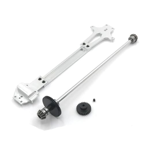 Für WLtoys 124016 124017 124018 124019 Metall Zweite Bodenplatte Und Zentrale Antriebswelle Set 1/12 RC Upgrade Teile RC Ersatzteile(White) von QWHTYO