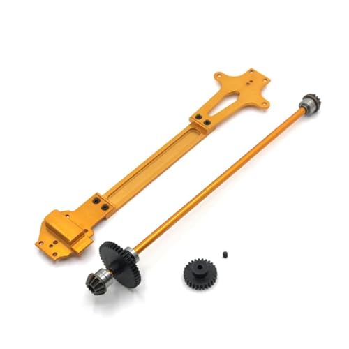 Für WLtoys 124016 124017 124018 124019 Metall Zweite Bodenplatte Und Zentrale Antriebswelle Set 1/12 RC Upgrade Teile RC Ersatzteile(Yellow) von QWHTYO