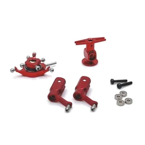 Für WLtoys Für XK K110 K110S K120 V977 V988 RC Fernbedienung Hubschrauber Upgrade Teile Metall Rotor Kopf Klemme Für Traverse Taumelscheibe RC Ersatzteile(1 Set) von QWHTYO