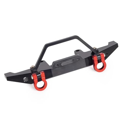 Für WPL C14 C24 C24-1 C54 CB05S 1/16 RC Teile Aluminium CNC Frontstoßstange Mit Fester Winde Upgrade Änderungszubehör RC Ersatzteile(Black) von QWHTYO