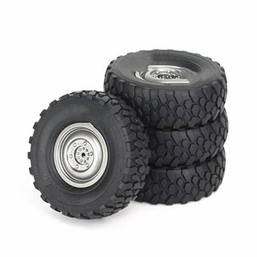 Für WPL C14 C24 C34 B14 B24 Für LDRC P06 4 Stücke Modifizierte Teile 72mm Weiche Reifen Rad RC Auto Upgrade Teile Zubehör RC Ersatzteile(Silver) von QWHTYO