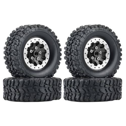 Für WPL C24 B14 Für MN D90 MN99S RC 4-teiliges Metall-Beadlock-Radnaben-Felgen- Und Gummireifen-Fernbedienungs-Upgrade-Teilezubehör RC Ersatzteile von QWHTYO