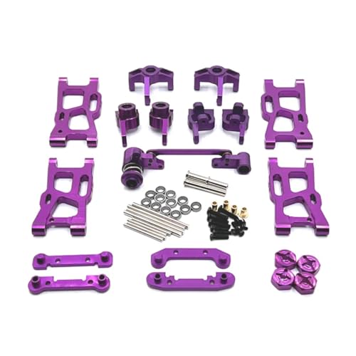 Für Wltoys 1/14 144001 144002 144010 1/12 124016 124017 124018 124019 124007 Für RIaarIo XDKJ-001 XDKJ-006 AM-X12 RC Upgrade Teile Metall Teile Zubehör RC Ersatzteile(Purple) von QWHTYO