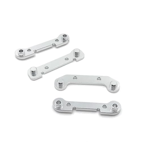 Für Wltoys 1/14 144010 144001 144002 1/12 124016 124017 124018 124019 Metall Vorne Und Hinten Schaukel Arm Halterungen RC Auto Teile Upgrades Teile Accessary RC Ersatzteile(Silver) von QWHTYO