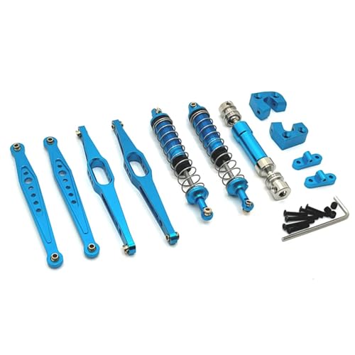 Für Wltoys 124006 12423 12427 12428 12429 1/12 RC Metall Upgrade Kit Änderung Zubehör RC Ersatzteile(Blue) von QWHTYO
