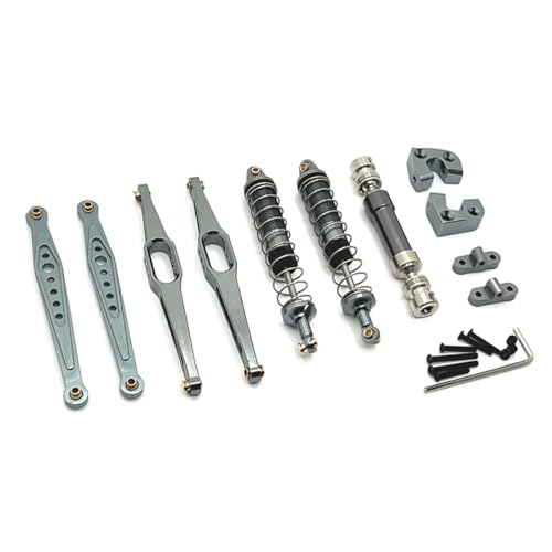 Für Wltoys 124006 12423 12427 12428 12429 1/12 RC Metall Upgrade Kit Änderung Zubehör RC Ersatzteile(Gray) von QWHTYO
