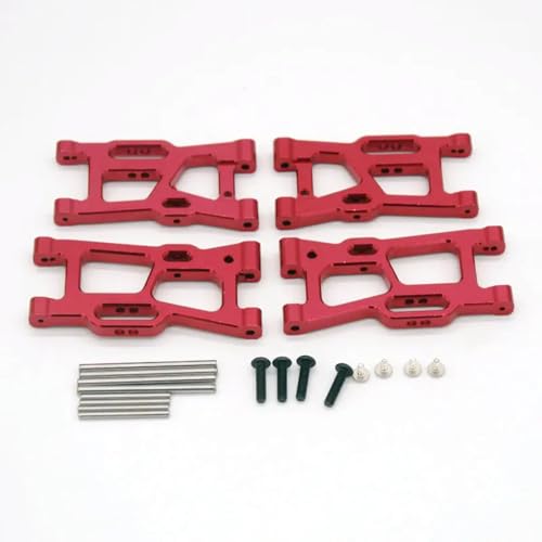 Für Wltoys 124008 124010 144001 144002 144010 144016 144018 124016 124017 124018 124019 RC Fernbedienung Auto Schaukel Arm Upgrade Teile RC Ersatzteile(Red) von QWHTYO