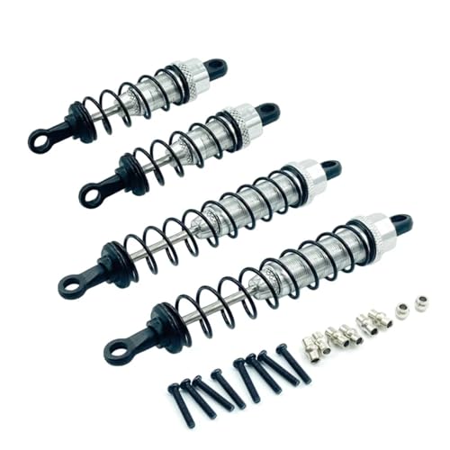 Für Wltoys 12428 12423 12427 12429 FY-01 FY-02 FY-03 1/12 RC Upgrades Teile Zubehör 12428 Metall Öl Stoßdämpfer RC Ersatzteile(Silver) von QWHTYO