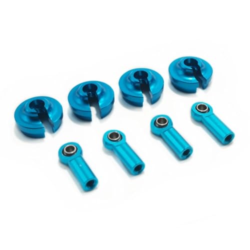 Für Wltoys 144001 124019 RC Tuningteile Metall Stoßdämpfer Federhalterung Zubehörteile RC Ersatzteile(Blue) von QWHTYO