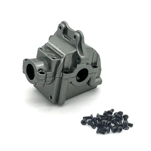 Für Wltoys 144001 144002 144010 124016 124017 124018 124019 RC Metall Getriebe Shell Differential Gehäuse Getriebe Upgrades Teile RC Ersatzteile(Gray) von QWHTYO