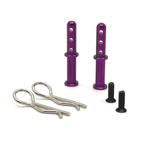 Für Wltoys 144001 144010 144016 124016 124017 124018 124019 Für RIaarIo 1/12 1/14 RC Metall Karosseriehalterung Post Shell Column Modifikationszubehör RC Ersatzteile(Purple) von QWHTYO