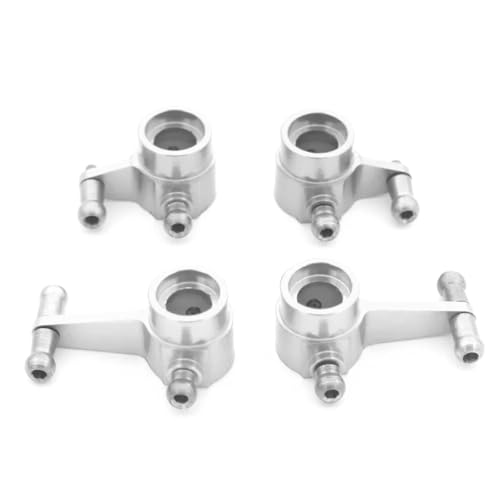 Für Wltoys 284131 K969 K979 K989 K999 P929 P939 1/28 4-teiliges Metall-Vorder- Und Hinterrad-Lenkungsbecher RC-Upgrade-Teile Ersatzzubehör RC Ersatzteile(Silver) von QWHTYO