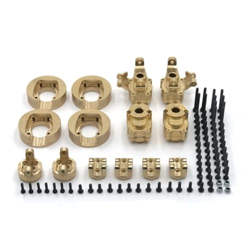 Für Yikong YK4102 YK4103 YK4082 YK6101 18-teiliges Messing-Vorder-/Hinterportal-Antriebsgehäusedeckel RC-Upgrade-Teile Ersatzzubehör RC Ersatzteile von QWHTYO