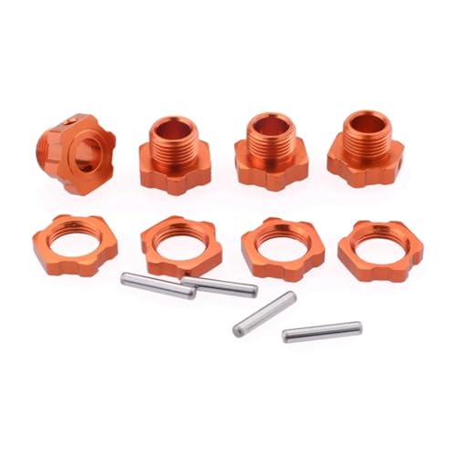 Für ZD Für Racing 08421 08423 08425 08426 08427 08428 9020 9021 9072 9071 9116 9203 1/8 Metall 17Mm Rad Hex Hub Adapter 8068 RC Upgrade Teile RC Ersatzteile(Orange) von QWHTYO