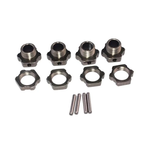 Für ZD Für Racing 8068 9116 08427 1/8 2,4G 4WD Rc Auto Teile 4 Sets 17mm Rad Hex Hub Adapter Modifizierte Ersatzteile RC Ersatzteile(Titanium) von QWHTYO