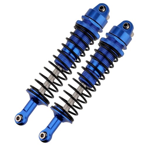Kompatibel Mit AXIAL Für SCX6 1/6 RC CAR 145 Mm Zubehör Upgrade-Teile 2 Stück Metall-Stoßdämpfer Vorne Und Hinten Für Feder RC-Stoßdämpfer(Blue) von QWHTYO