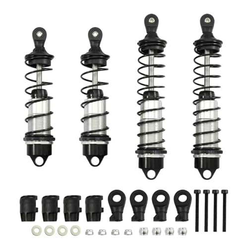 Kompatibel Mit Arrma Für Mojave Für Outcast Für Typhon 1/7 1/8 RC-Autozubehörteile 4 Stück Stoßdämpfer Vorne Und Hinten RC-Stoßdämpfer(Black) von QWHTYO