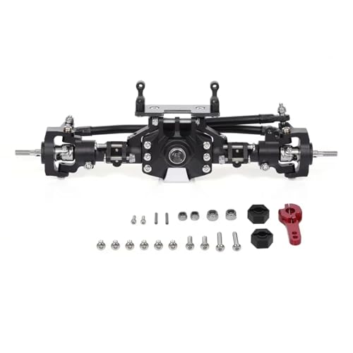 Kompatibel Mit Axial Für SCX10 II 90046 90047 RC Crawler Truck Cars Upgrade-Teile Ersatzzubehör Vordere Hinterachse Brücke RC Vorder Hinterachse(Black,Front) von QWHTYO