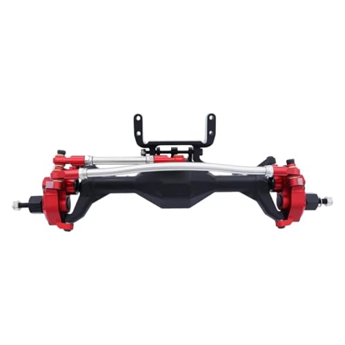 Kompatibel Mit Axial Für SCX10 II Für RGT 86100 90046 1/10 RC Crawler Car Upgrade-Teile CNC-integrierte Portalachse Vorne Hinten RC Vorder Hinterachse(Red,Front) von QWHTYO