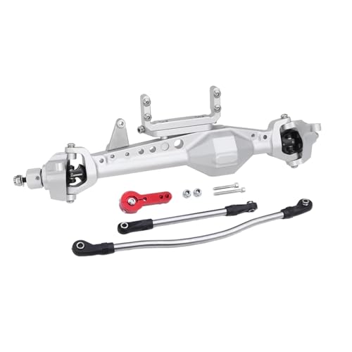 Kompatibel Mit Axial Für SCX10 III AXI03007 1/10 RC Crawler Car Upgrade-Teile Modifikation Ersatz CNC Vorne Hinten Gerade Achsen Set RC Vorder Hinterachse(Silver,Front) von QWHTYO