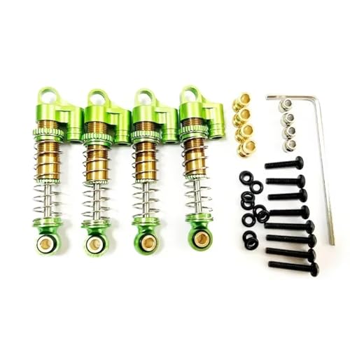 Kompatibel Mit FMS Für FCX24 1/24 Rc Auto, Hydraulische Stoßdämpfer-Upgrade-Teile Aus Aluminiumlegierung RC-Stoßdämpfer(Green) von QWHTYO