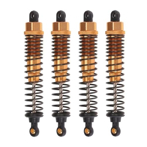 Kompatibel Mit HSP 108004 182004 1/10 Rc Car Monster Truck Upgrade Teile Zubehör Metall Stoßdämpfer Dämpfer 108mm 08001 08058 RC-Stoßdämpfer(Yellow,4pcs) von QWHTYO