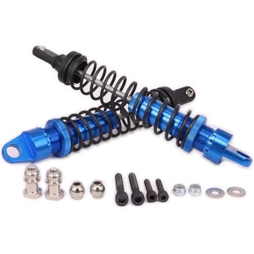 Kompatibel Mit Hpi Für HSP 50003 1/5 Rc Autoteile Zubehör Aluminium 195mm Legierung Öl Gefüllt Typ Stoßdämpfer Dämpfer RC-Stoßdämpfer(Blue) von QWHTYO