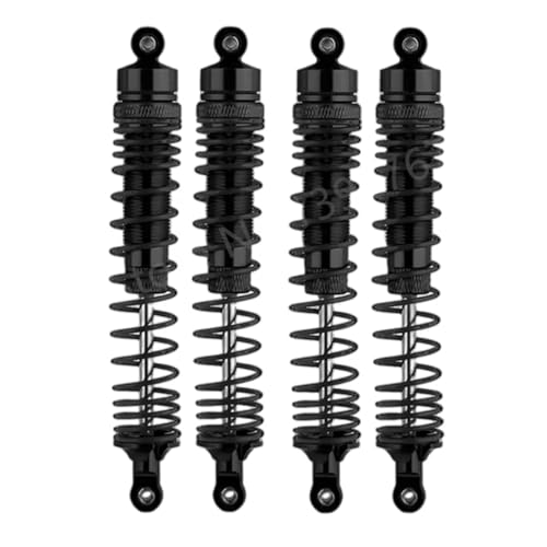 Kompatibel Mit Losi Für LMT 4WD Für Monster 1/8 RC Auto Upgrade-Teile 4 Stück Metall Stoßdämpfer Vorne Und Hinten 135 Mm RC-Stoßdämpfer(Black) von QWHTYO