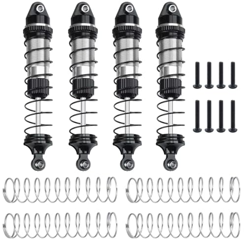 Kompatibel Mit Losi Für Mini Für LMT 1/18 RC-Auto Monster Truck Upgrade-Teile Zubehör 1Set Aluminiumlegierung Öl Stoßdämpfer RC-Stoßdämpfer(Silver) von QWHTYO