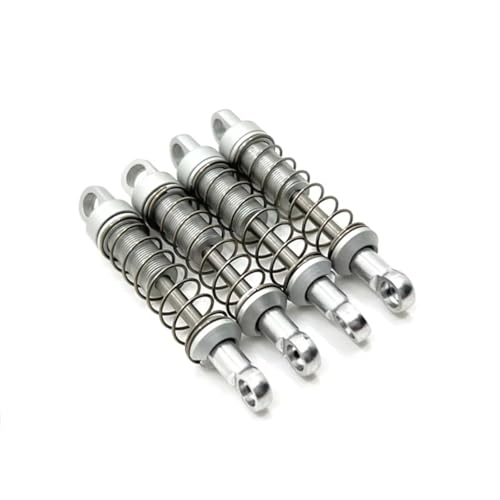 Kompatibel Mit MN Für MN78 1/12 RC Autoteile 4-teiliges Metall-nichthydraulisches Externes Federstoßdämpfer-Set Upgrade-Stoßdämpfer RC-Stoßdämpfer(Silver) von QWHTYO