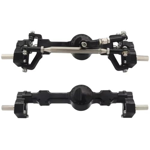 Kompatibel Mit MN Für MN99S Für MN98 D90 D91 D99 D99S MN90 1/12 RC-Auto-Upgrade-Modifikationsteile CNC-Portalachse Vorne Hinten RC Vorder Hinterachse(Black) von QWHTYO