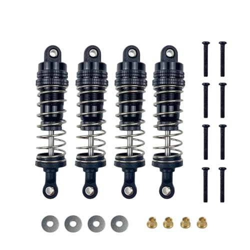 Kompatibel Mit MN128 MN86 MN86S MN86K MN86KS Für MN G500 1/12 RC Crawler Auto Upgrade Teile Metall Stoßdämpfer Dämpfer 4 Stück RC-Stoßdämpfer(Black) von QWHTYO
