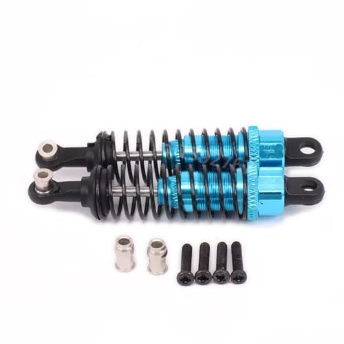 Kompatibel Mit Monster 1/18 RC-Autozubehörteilen. Upgrade des Stoßdämpfer-Dämpfers Aus Aluminiumlegierung RC-Stoßdämpfer(Blue) von QWHTYO