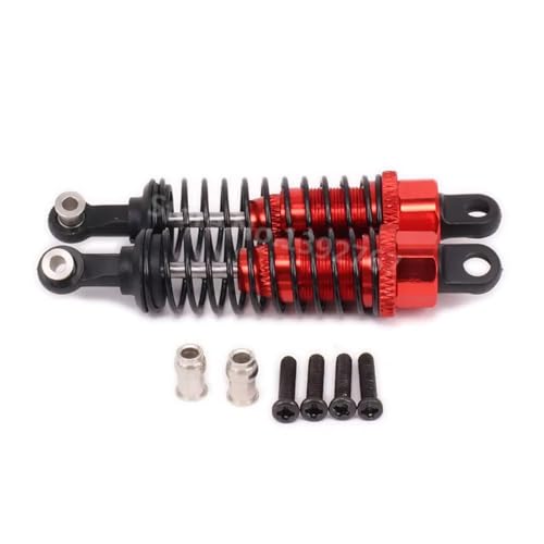 Kompatibel Mit Monster 1/18 RC-Autozubehörteilen. Upgrade des Stoßdämpfer-Dämpfers Aus Aluminiumlegierung RC-Stoßdämpfer(Red) von QWHTYO