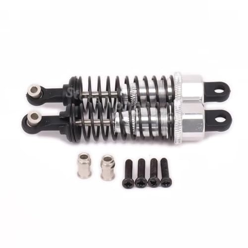 Kompatibel Mit Monster 1/18 RC-Autozubehörteilen. Upgrade des Stoßdämpfer-Dämpfers Aus Aluminiumlegierung RC-Stoßdämpfer(Silver) von QWHTYO