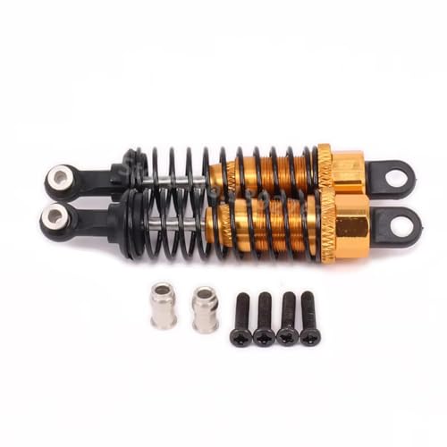 Kompatibel Mit Monster 1/18 RC-Autozubehörteilen. Upgrade des Stoßdämpfer-Dämpfers Aus Aluminiumlegierung RC-Stoßdämpfer(Yellow) von QWHTYO