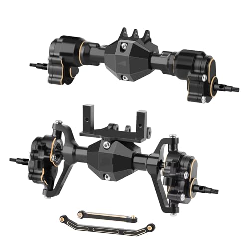 Kompatibel Mit Redcat Für Ascent-18 RC Für Rock Crawler Cars, Upgrade-Teile, Vorder- Und Hinterportalachsen, Satz Zahnräder, Servohalterung, Lenkverbindungen RC Vorder Hinterachse von QWHTYO