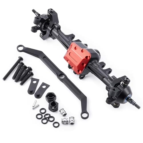 Kompatibel Mit TRX4M Für Defender Für Bronco High Trail K10 1/18 RC Crawler Cars Upgrade-Teile Aluminium Vorne Hinten Komplette Achsen RC Vorder Hinterachse(Front) von QWHTYO