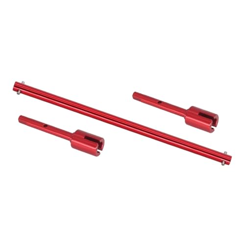 Kompatibel Mit Tamiya Für TT02 Für TT02B RC-Auto-Upgrades, Teile, Zubehör, Hauptgetriebe, Propeller, Zentrale Antriebswelle Aus Aluminiumlegierung RC Getriebewelle(Red) von QWHTYO