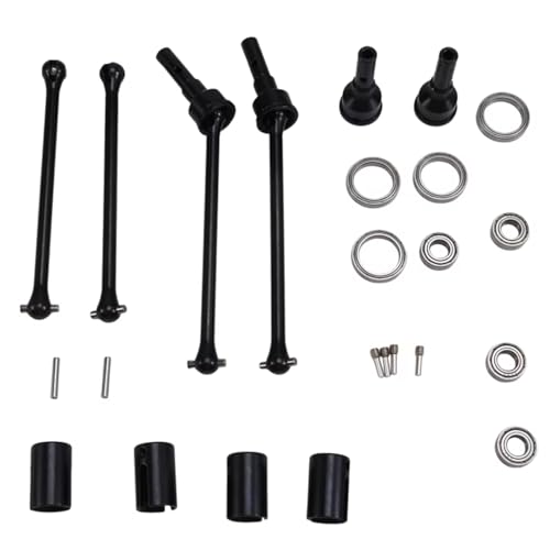Kompatibel Mit Traxxas Für MAXX Für WideMaxx 1/10 RC-Auto-Upgrade-Teile, 4-teilige Stahl-Vorder- Und Hinterachse, Verlängerte Antriebswelle, CVD-Wellenbecher RC Auto Getriebewelle von QWHTYO