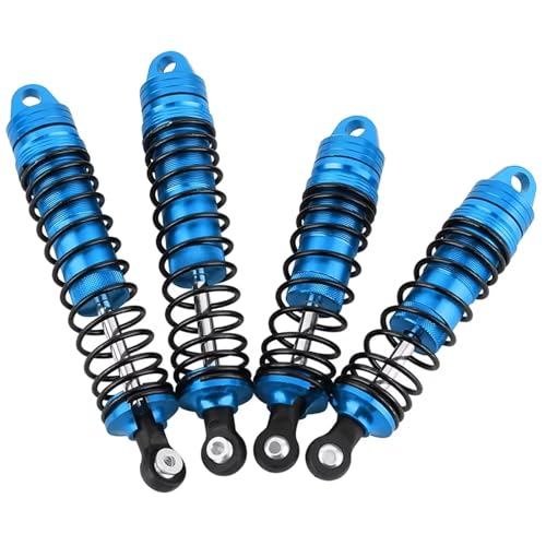 Kompatibel Mit Traxxas Für Slash 4x4 4WD 2WD Für Rustler Für VXL 1/10 RC Autoteil Aluminiumlegierung Vorne Hinten Stoßdämpfer Montiert RC-Stoßdämpfer(Blue) von QWHTYO