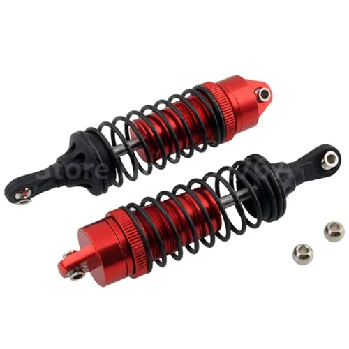 Kompatibel Mit Traxxas Für Slash 4x4 727 1/10 RC Autoteile Aluminiumlegierung Vorderer Stoßdämpfer 100 Mm RC-Stoßdämpfer(Red) von QWHTYO