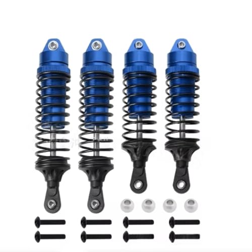 Kompatibel Mit Traxxas Für Slash 4x4 Rc Car Upgrade Metallbeschläge 4 Stück Stoßdämpfer RC-Stoßdämpfer(Blue) von QWHTYO